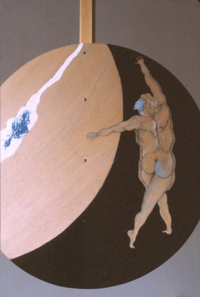 Particolare 3 (tecnica mista su legno diametro cm 40) 