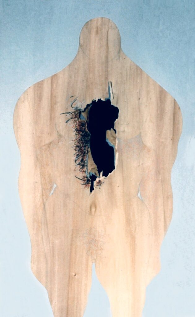 Un Uomo (tecnica mista su tavola cm 63x111 (settembre 88)