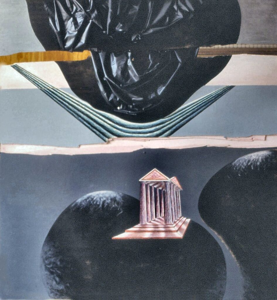 Interrogativo n 9 Giustizia diritto negato (tecnica mista su tavola cm 111x124)(ottobre 90)