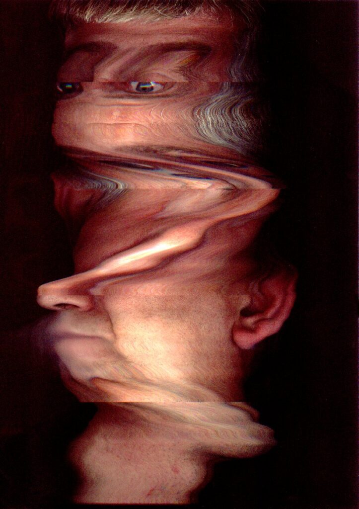 "Autoritrattomi" (8 novembre 2001) cm 80 x 60 (Stampa su tela con cornice nera) (Edizione unica di 3)