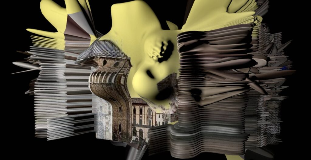 “Sfere sulla città” (2018) cm 50 x3 ,50 (Stampa su carta cotone Baryta accoppiata a dibond) Edizione Unica di 3