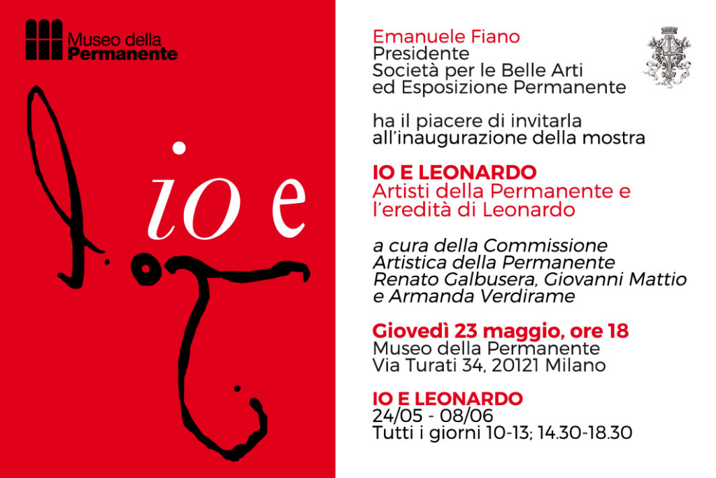 Invito 23 maggio, ore 18. Mostra Io e Leonardo