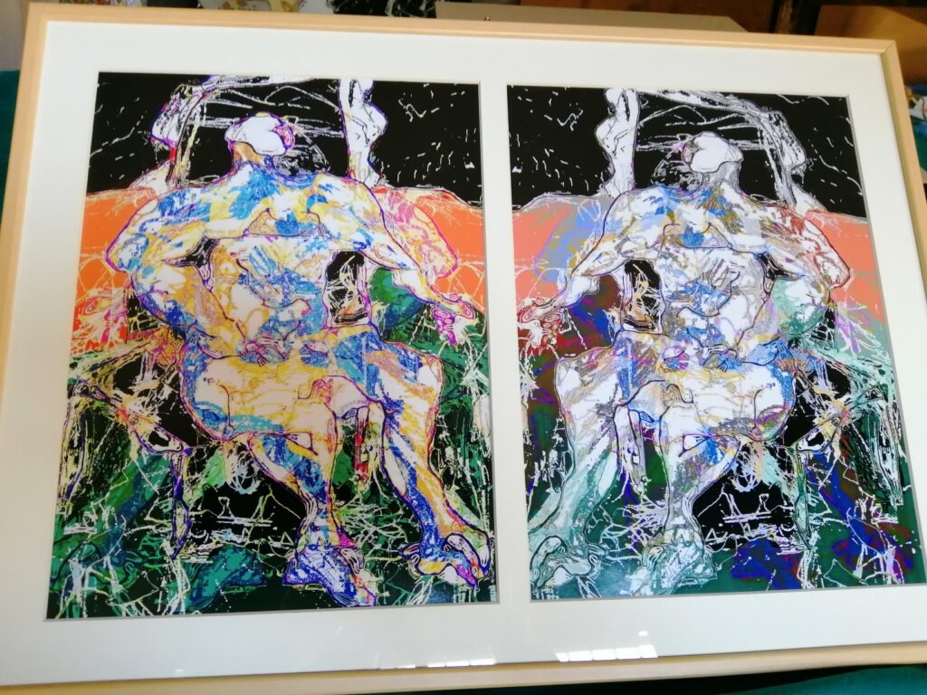 "Nella notte affiorano i Pensieri" (2 dicembre 2023) (cm 68 x 48) (2 Stampe fotografiche incorniciate)