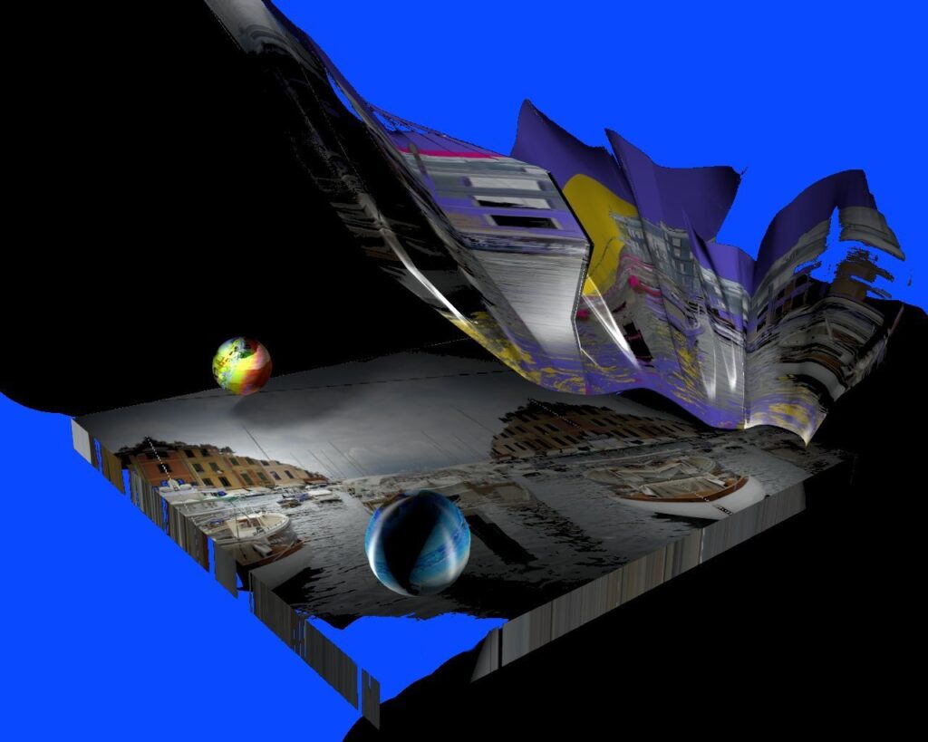 “Nella notte il Mare su Portofino” (2019) cm. 60x48 (Stampa Topsec montata sotto plexiglass) Edizione unica di 3