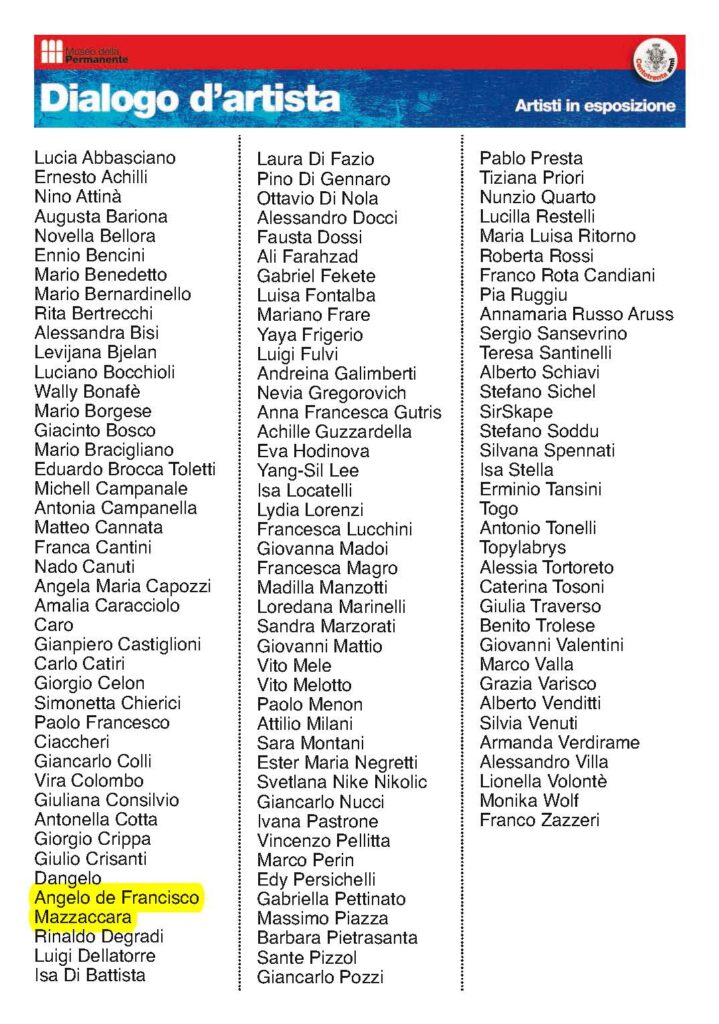 artisti in esposizione