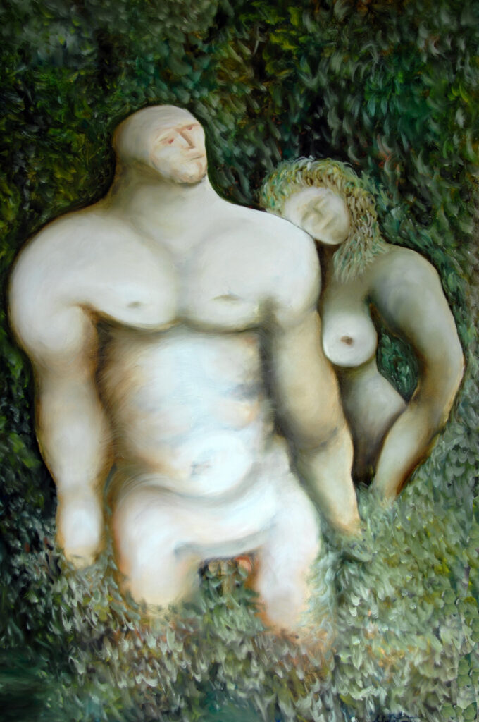 Il verde mi illumina (ottobre 2005) olio su tela (cm 80 x 120)