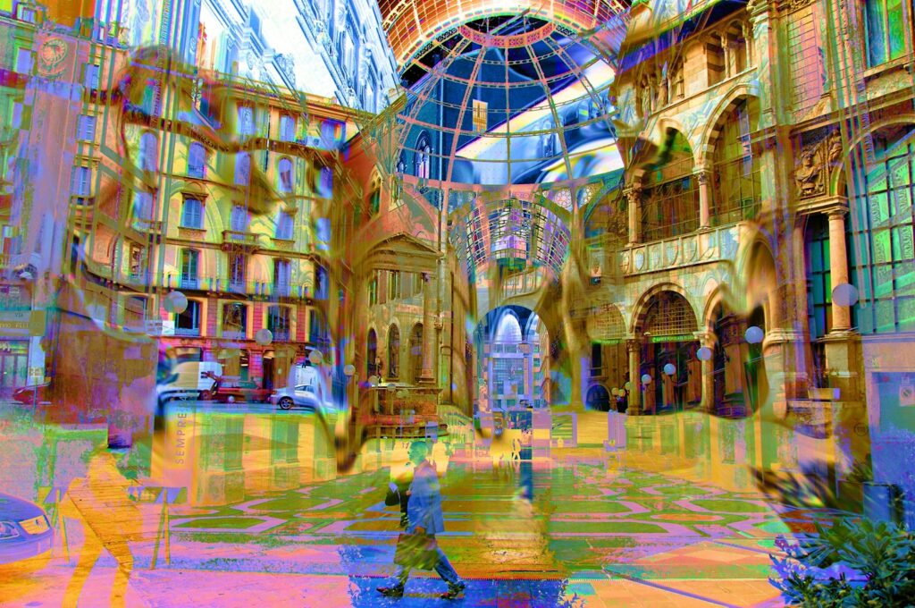 Luci in Piazza dei Mercanti” 2007 cm 150 x 99,63 Stampa lightjet su carta Kodak Endura montata sotto plexiglass Tiratura : Edizione unica di 3.